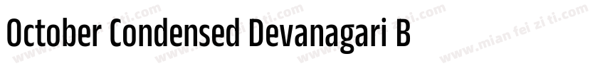 October Condensed Devanagari Bold字体转换
